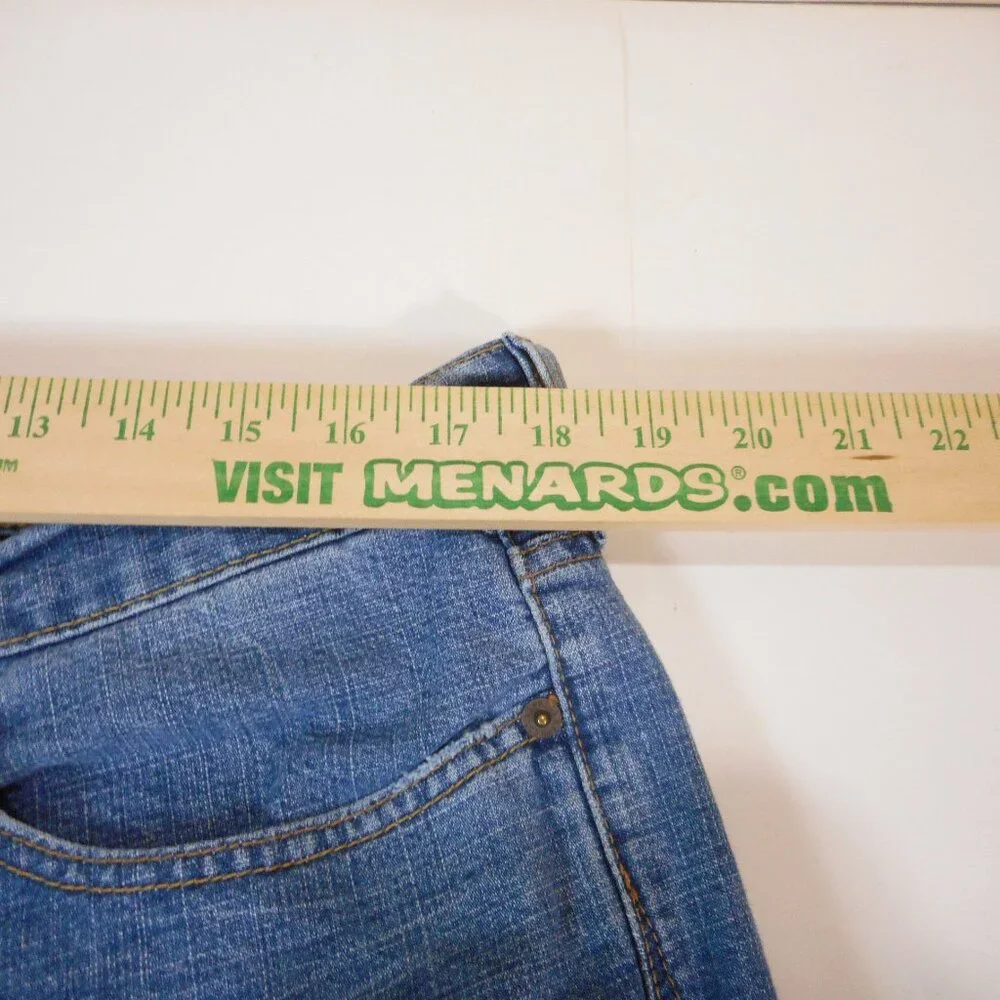 Express Men's size 38 x 32 [Actual 36x32] Denim Jeans Randigo Button Fly Blue
